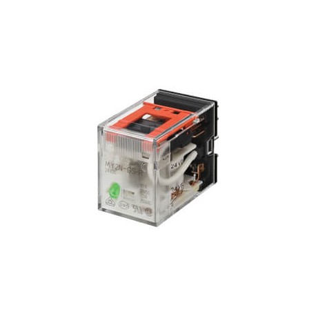 Omron MY4N-GS-R DC24 MY4NGSRDC24BYOMZ OMRON Relay, plug-in, 14-pin, 4PDT, 6 A, mechanical & LED indicato..